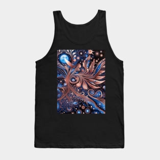 Other Worldly Designs- nebulas, stars, galaxies, planets with feathers Tank Top